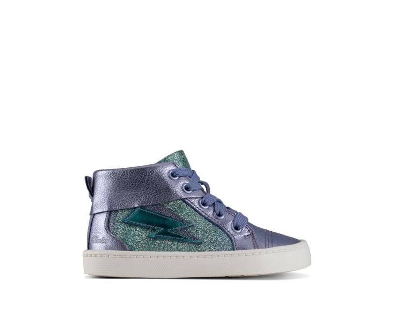 Clarks City Myth Hi-tops Boots Purple Girls - India J4N1806-S5