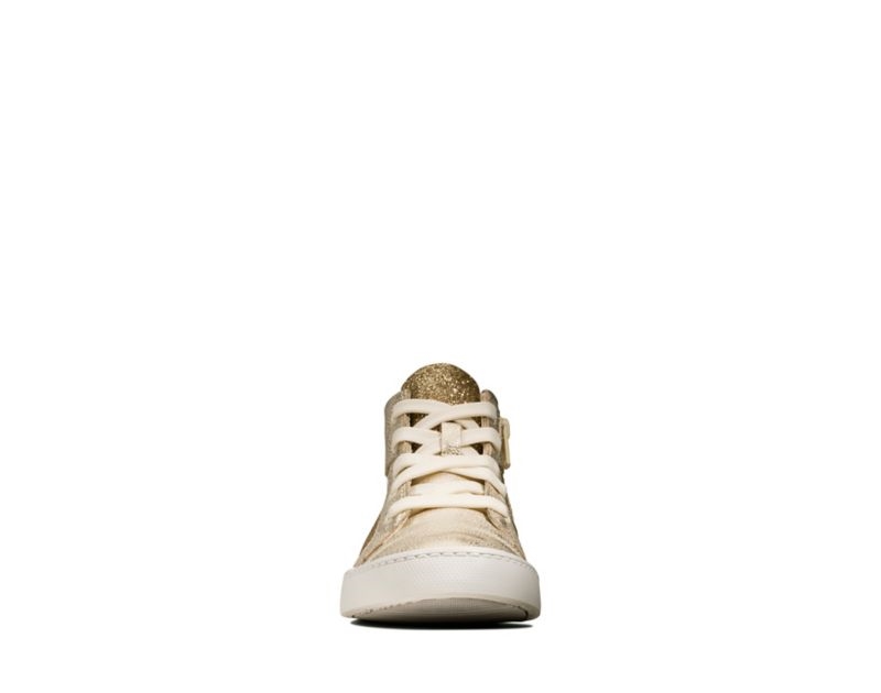 Clarks City Oasis Hi Trainers Boots Gold Girls - India V9A2545-W3