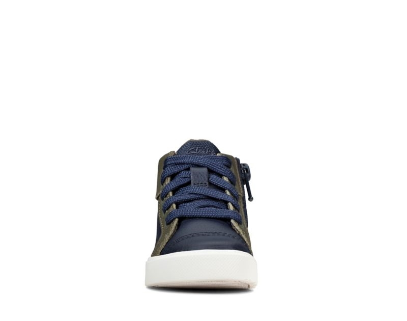 Clarks City Oasis Hi-tops Boots Navy Girls - India L1D3048-E7