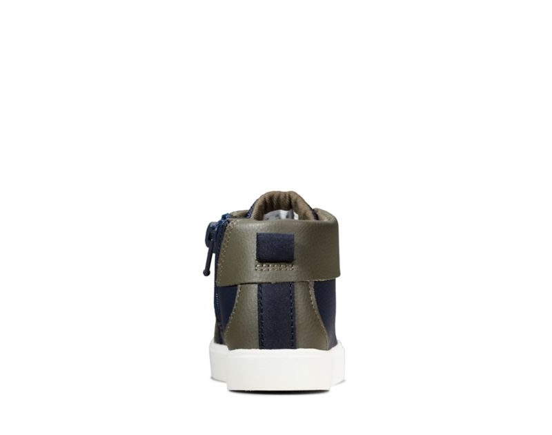 Clarks City Oasis Hi-tops Boots Navy Girls - India L1D3048-E7