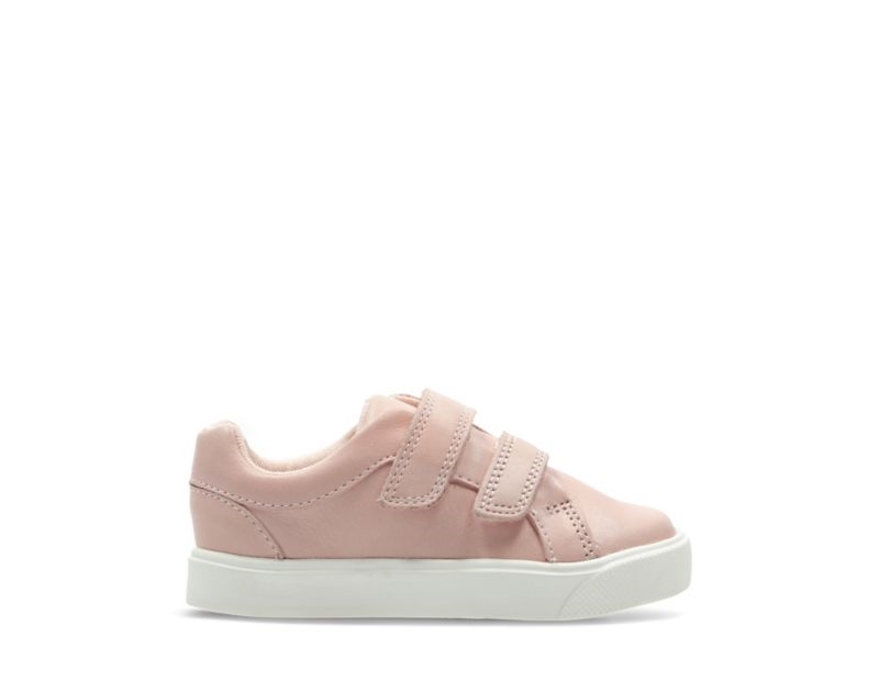 Clarks City Oasis Lo Trainers Toddler Shoes Pink Girls - India D0X6133-N6