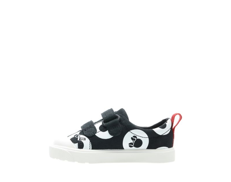 Clarks City Polka Lo Canvas Shoes Black Girls - India S1B6104-T0