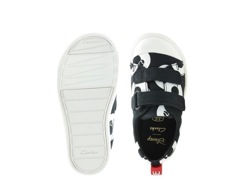 Clarks City Polka Lo Canvas Shoes Black Girls - India S1B6104-T0