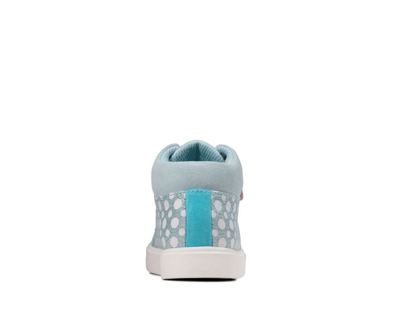 Clarks City Pop Canvas Shoes Light Blue Girls - India K4C3581-O1