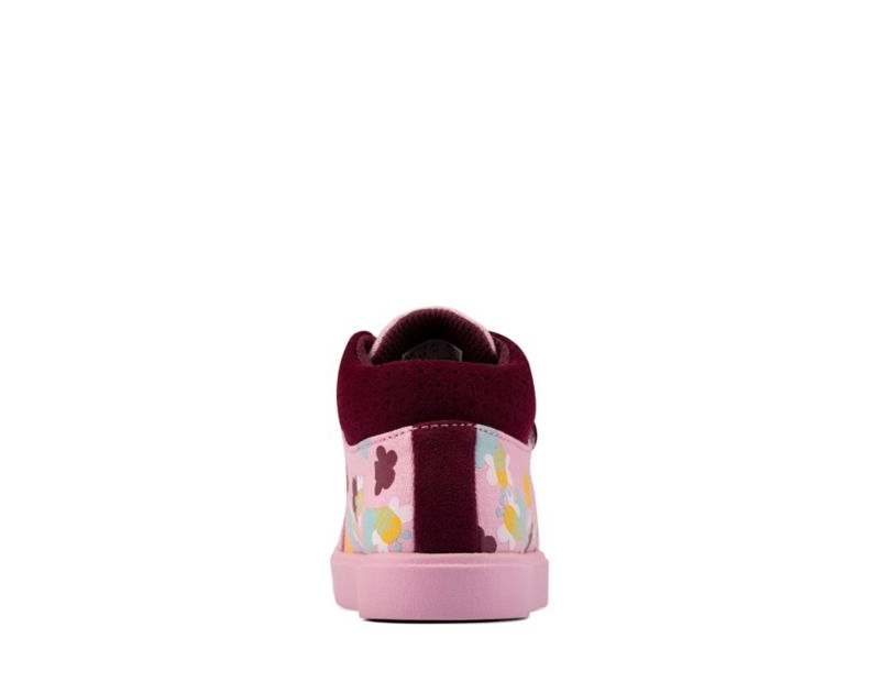 Clarks City Pop Hi-tops Boots Pink Girls - India F8M4388-L7