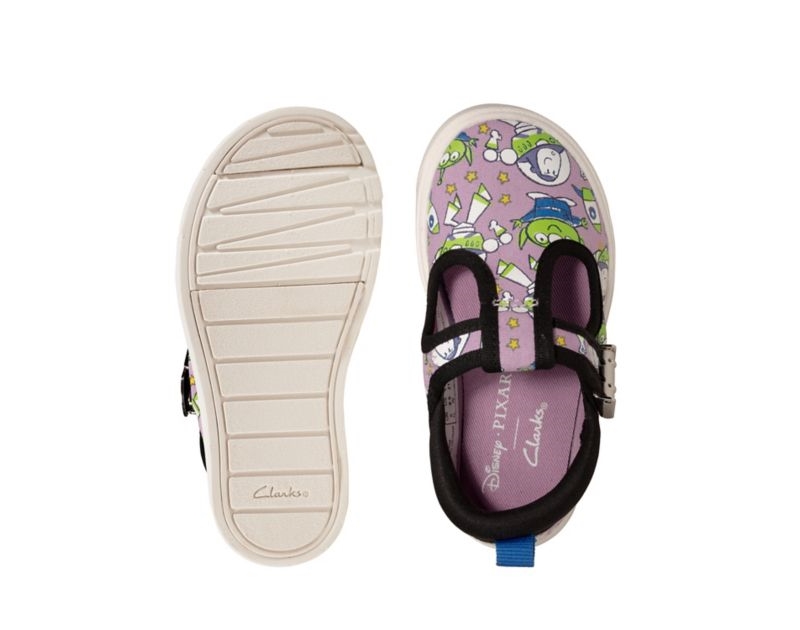 Clarks City Sheriff Canvas Shoes Purple Girls - India J3Q8026-Y0