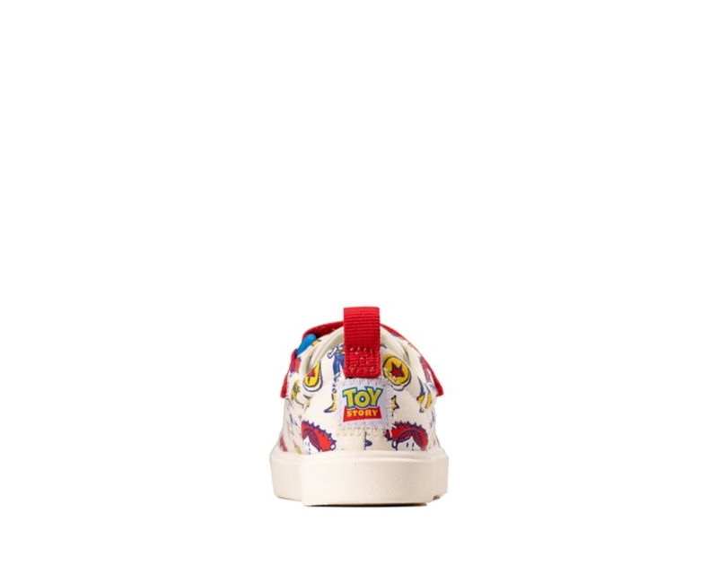 Clarks City Team Canvas Shoes White Girls - India G7M4489-I6