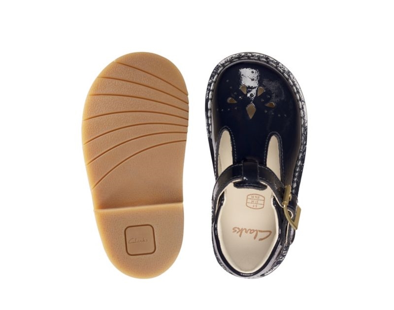 Clarks Comet Weave Walking Shoes Toddler Shoes Navy Girls - India Q5A5047-V2