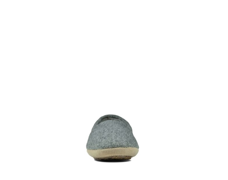 Clarks Cozily Soft Slippers Light Grey Girls - India C8V0068-M3