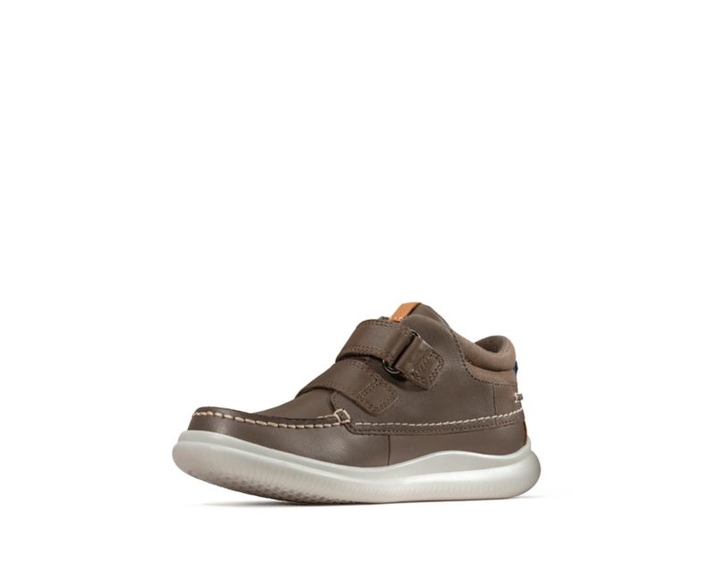 Clarks Crest Tuktu Walking Shoes Boots Brown Girls - India U6H2890-R9