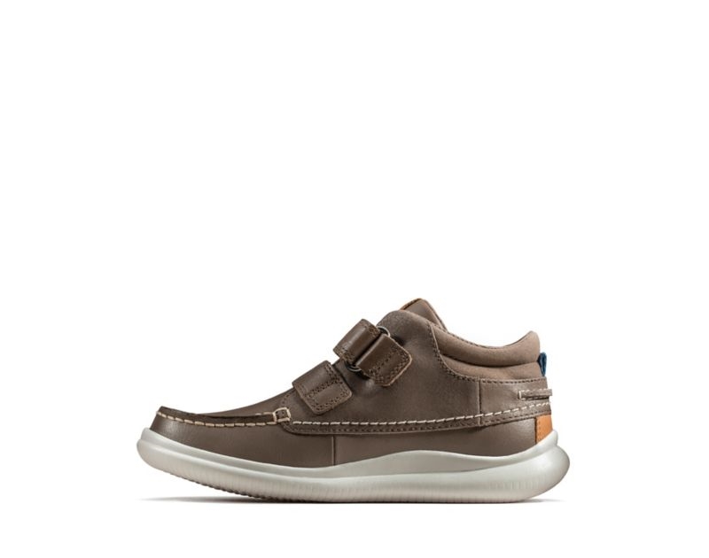 Clarks Crest Tuktu Walking Shoes Boots Brown Girls - India U6H2890-R9