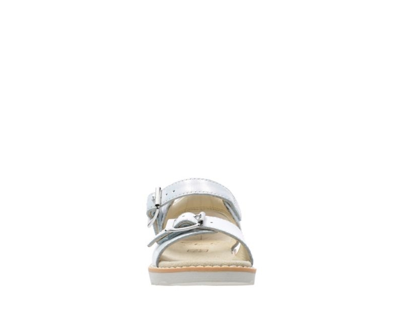 Clarks Crown Bloom Sandals White Girls - India Q1W9210-P1