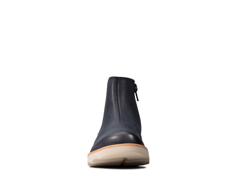 Clarks Crown Halo Chelsea Boots Navy Girls - India U6S1377-A4