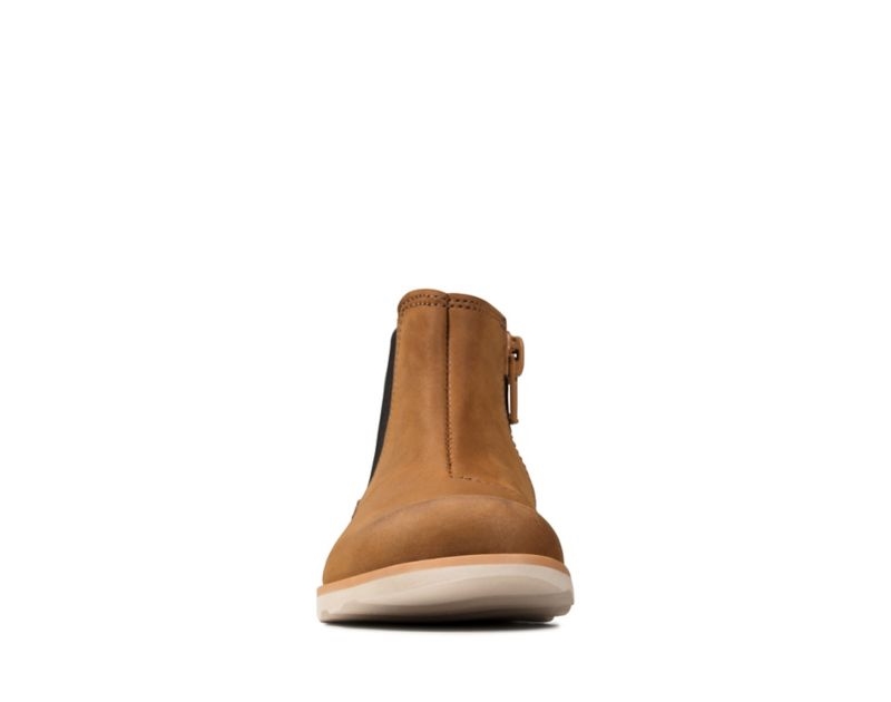 Clarks Crown Halo Chelsea Boots Toddler Shoes Brown Girls - India R7Z6310-L0
