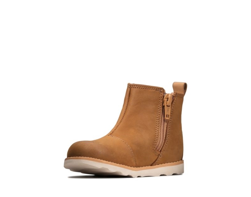 Clarks Crown Halo Chelsea Boots Toddler Shoes Brown Girls - India R7Z6310-L0