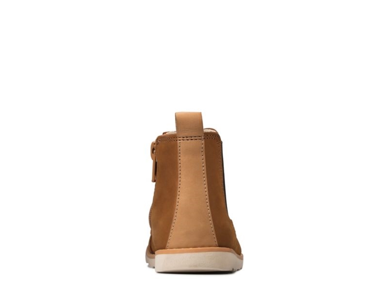 Clarks Crown Halo Chelsea Boots Toddler Shoes Brown Girls - India R7Z6310-L0