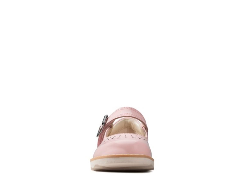 Clarks Crown Jump School Shoes Toddler Shoes Pink Girls - India C9G5870-I2