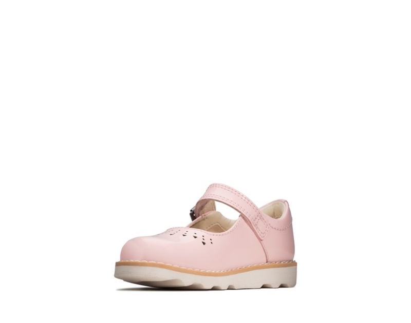 Clarks Crown Jump School Shoes Toddler Shoes Pink Girls - India C9G5870-I2
