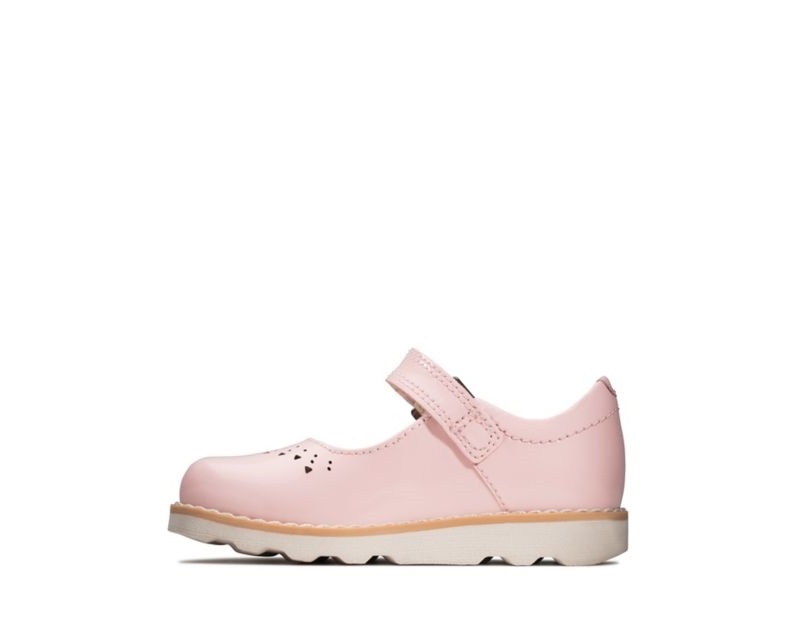 Clarks Crown Jump School Shoes Toddler Shoes Pink Girls - India C9G5870-I2