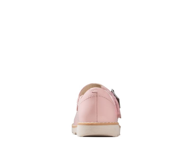 Clarks Crown Jump School Shoes Toddler Shoes Pink Girls - India C9G5870-I2