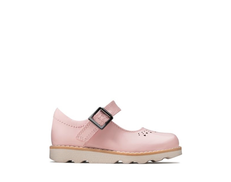 Clarks Crown Jump School Shoes Toddler Shoes Pink Girls - India C9G5870-I2