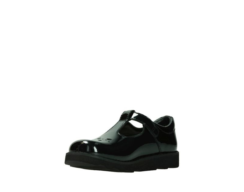 Clarks Crown Wish School Shoes Black Girls - India R6A7932-F2