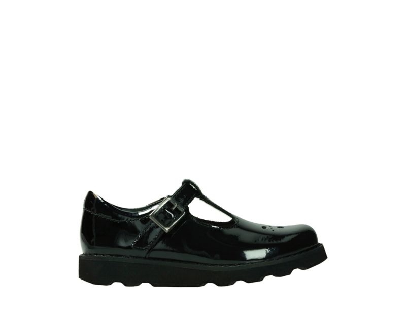 Clarks Crown Wish School Shoes Black Girls - India R6A7932-F2