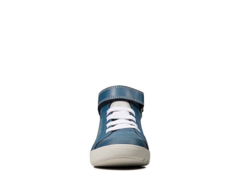 Clarks Emery Beat Hi-tops Boots Blue Girls - India H0U1676-W4