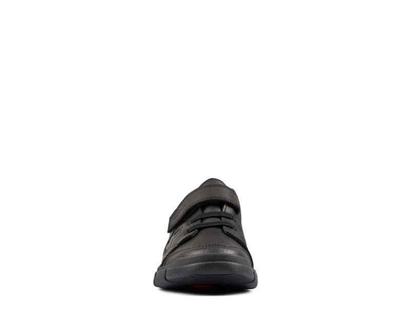 Clarks Encode Flash School Shoes Black Girls - India A9V8525-D4