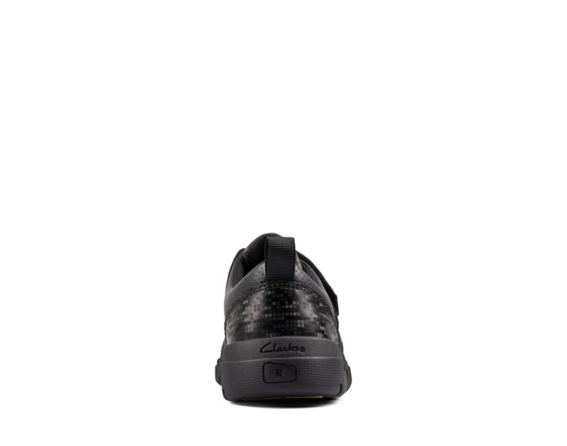 Clarks Encode Flash School Shoes Black Girls - India A9V8525-D4