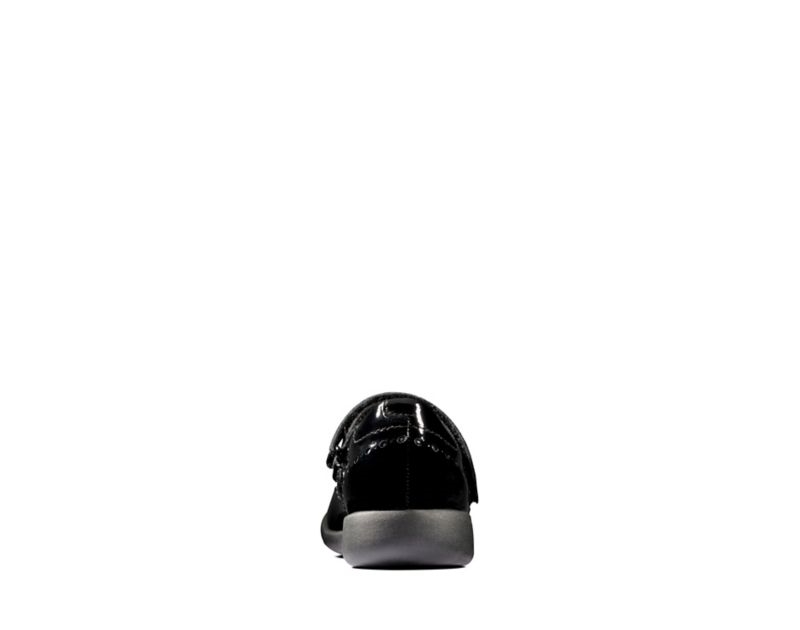 Clarks Etch Craft School Shoes Toddler Shoes Black Girls - India X8E7435-H0