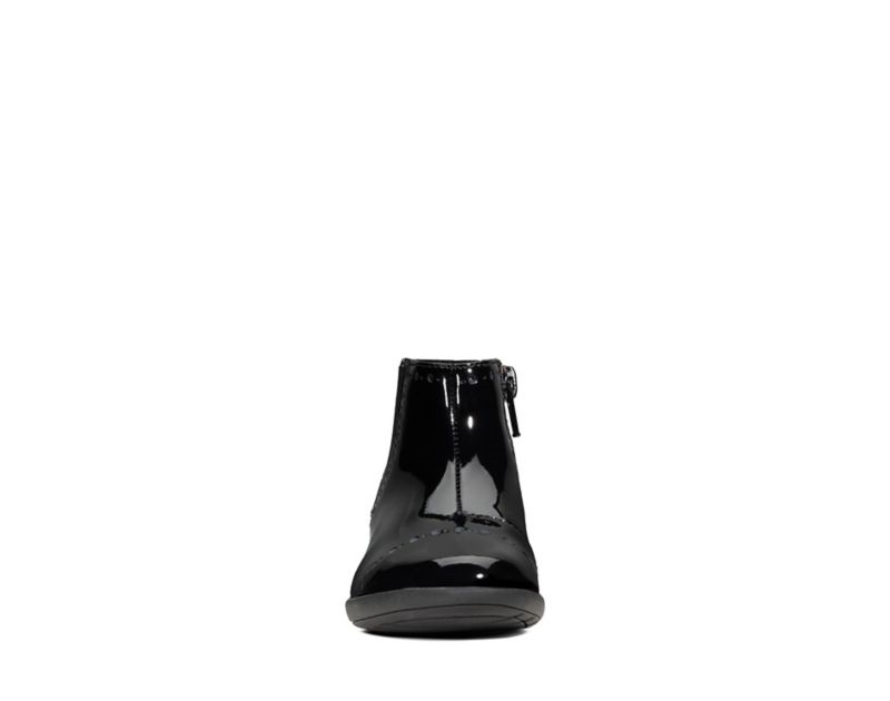 Clarks Etch Form Chelsea Boots Black Girls - India Y2E4944-K1