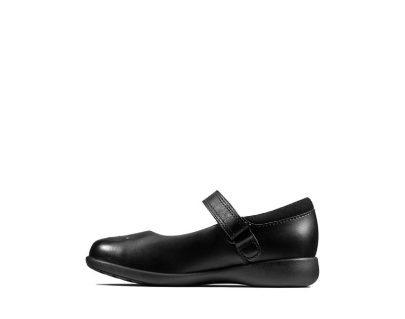 Clarks Etch Spark School Shoes Toddler Shoes Black Girls - India X8B7981-Z9