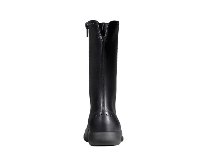 Clarks Etch Stride Boots Black Girls - India Y8H7115-L5
