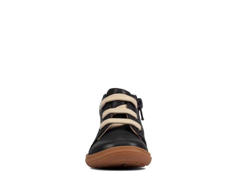 Clarks Flash Desert Boots Navy Girls - India B1B1836-E1