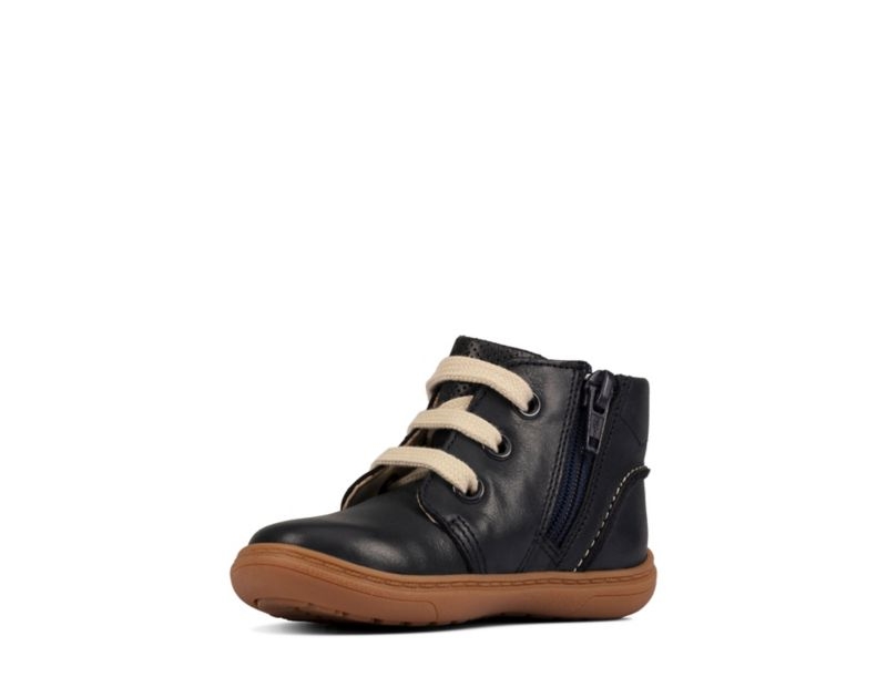 Clarks Flash Desert Boots Navy Girls - India B1B1836-E1