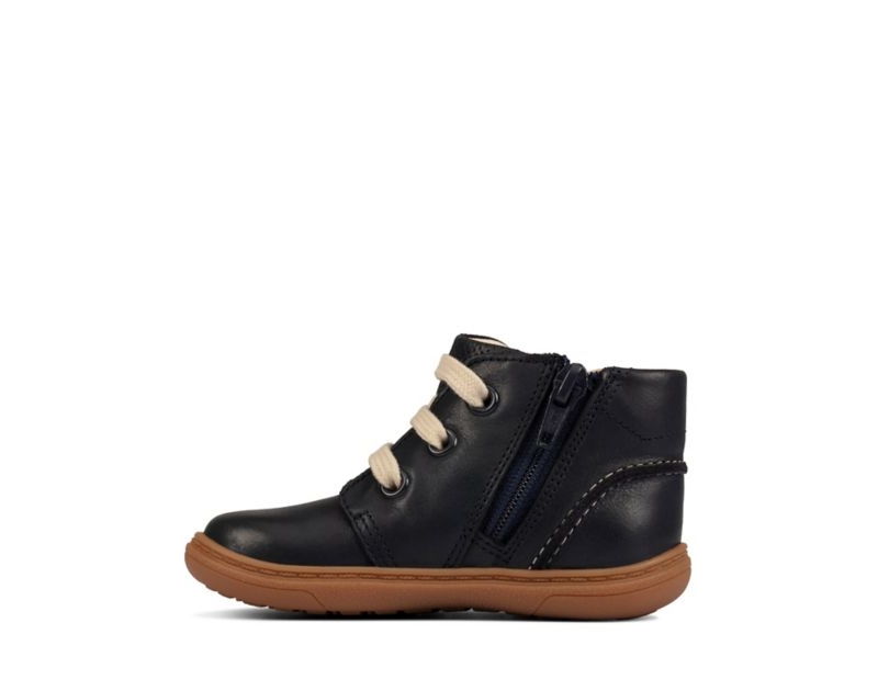 Clarks Flash Desert Boots Navy Girls - India B1B1836-E1