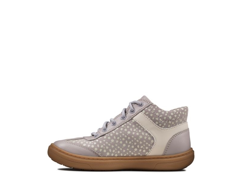Clarks Flash Twist Walking Shoes Boots Grey Girls - India L0J1236-X3