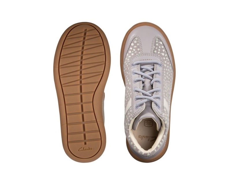 Clarks Flash Twist Walking Shoes Boots Grey Girls - India L0J1236-X3