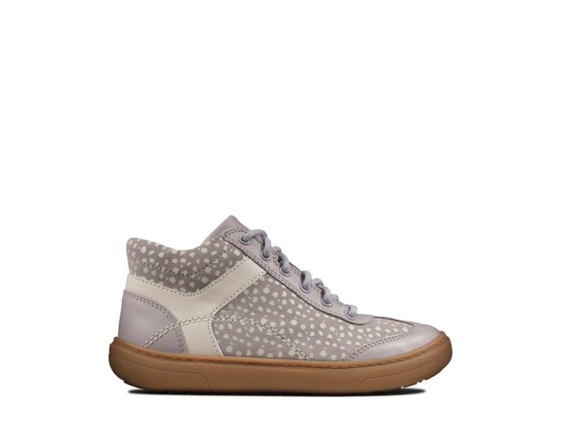 Clarks Flash Twist Walking Shoes Boots Grey Girls - India L0J1236-X3