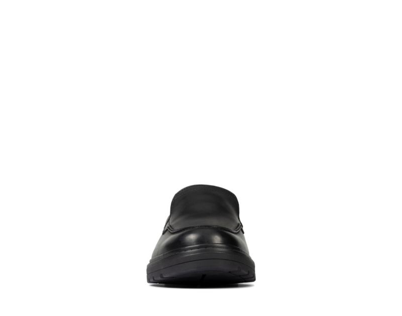 Clarks Loxham Grove School Shoes Black Girls - India N7R4119-A8