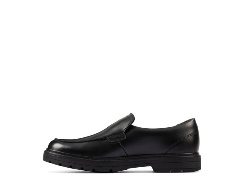Clarks Loxham Grove School Shoes Black Girls - India N7R4119-A8