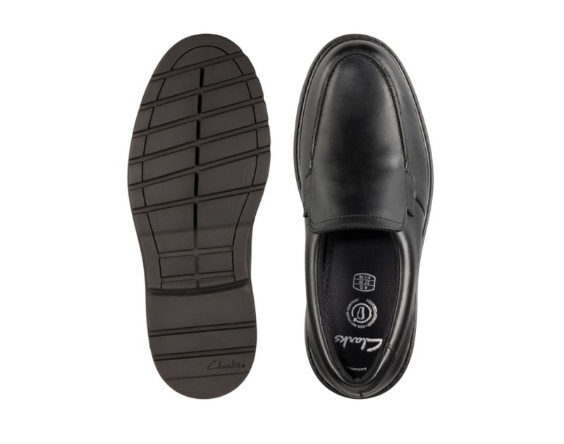 Clarks Loxham Grove School Shoes Black Girls - India N7R4119-A8