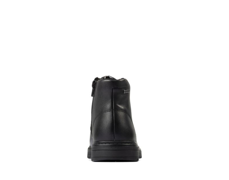 Clarks Loxham Walk Gore-tex School Shoes Black Girls - India V7J2084-C4