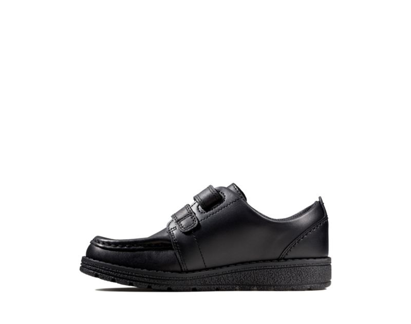 Clarks Mendip Bright School Shoes Black Girls - India K0C4472-U2