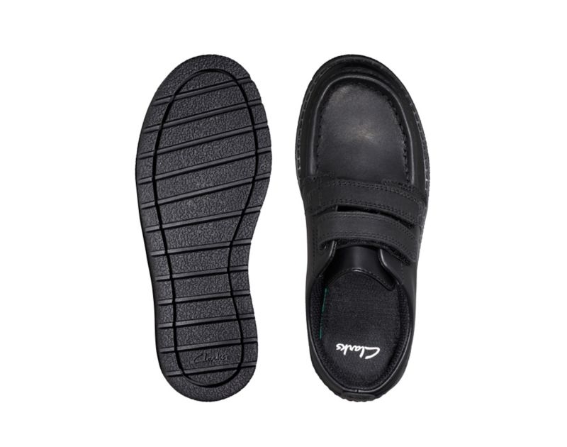 Clarks Mendip Bright School Shoes Black Girls - India K0C4472-U2