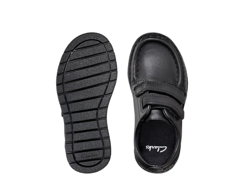 Clarks Mendip Bright School Shoes Toddler Shoes Black Girls - India E9Y4461-P9