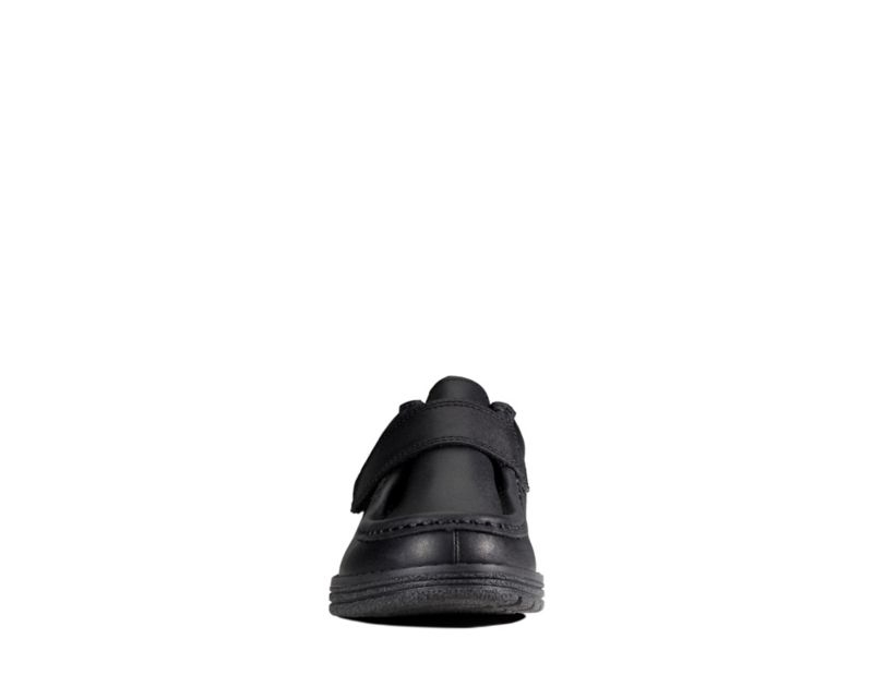Clarks Mendip Pure School Shoes Black Girls - India M9P1661-R7