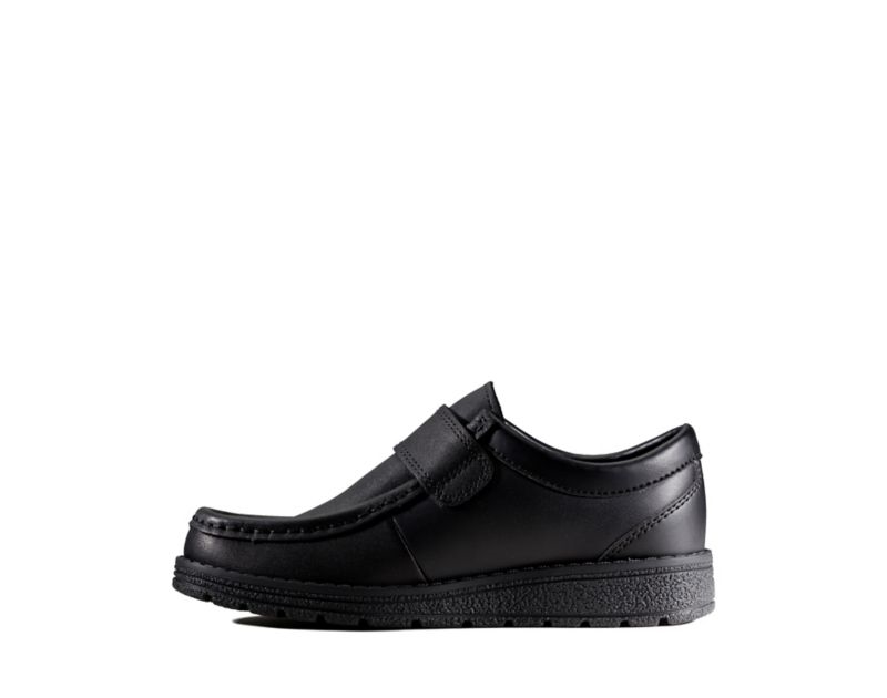 Clarks Mendip Pure School Shoes Black Girls - India M9P1661-R7