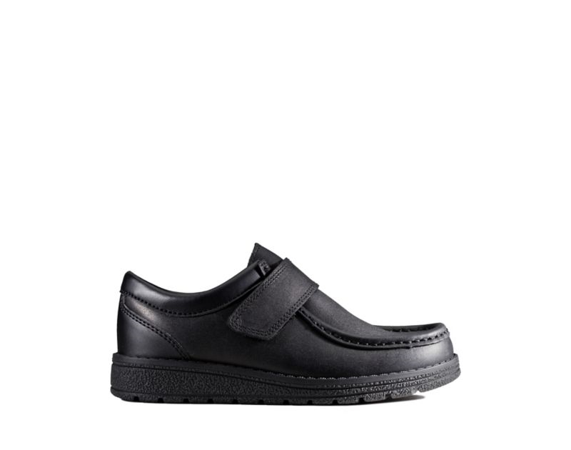 Clarks Mendip Pure School Shoes Black Girls - India M9P1661-R7